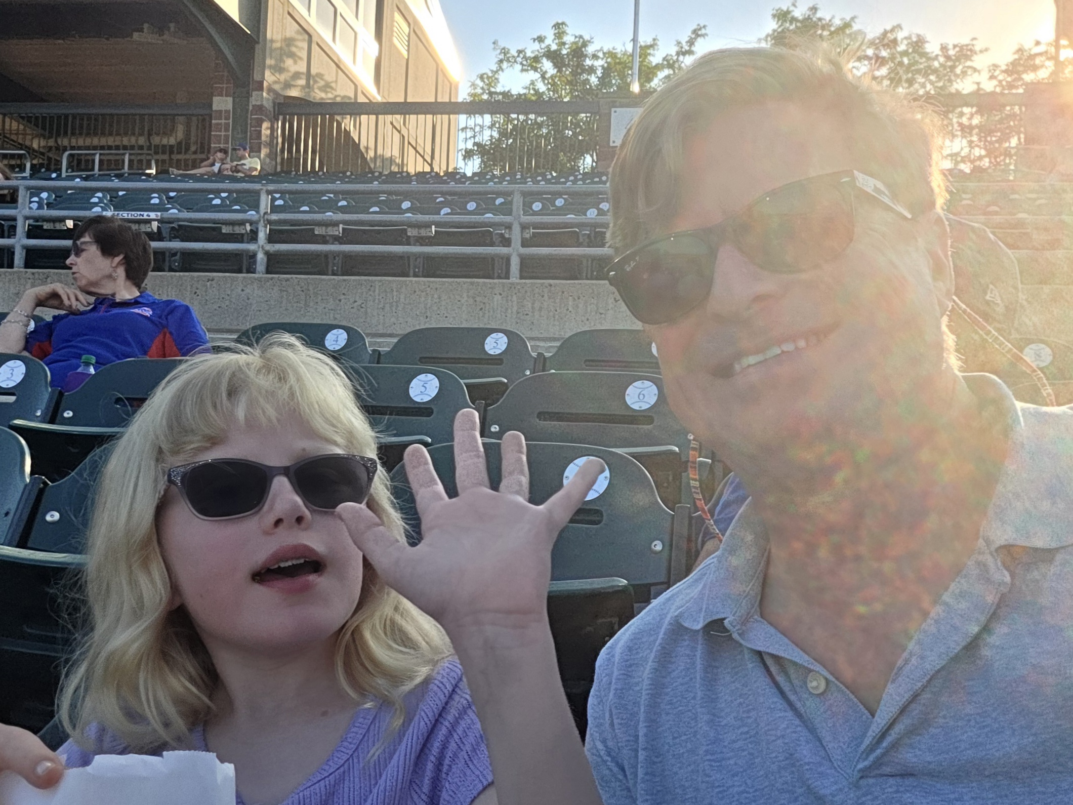 Camilla and Steve at ballgame